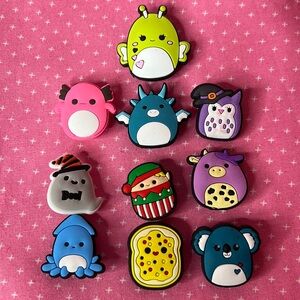 10 Squishmallow Croc Charms